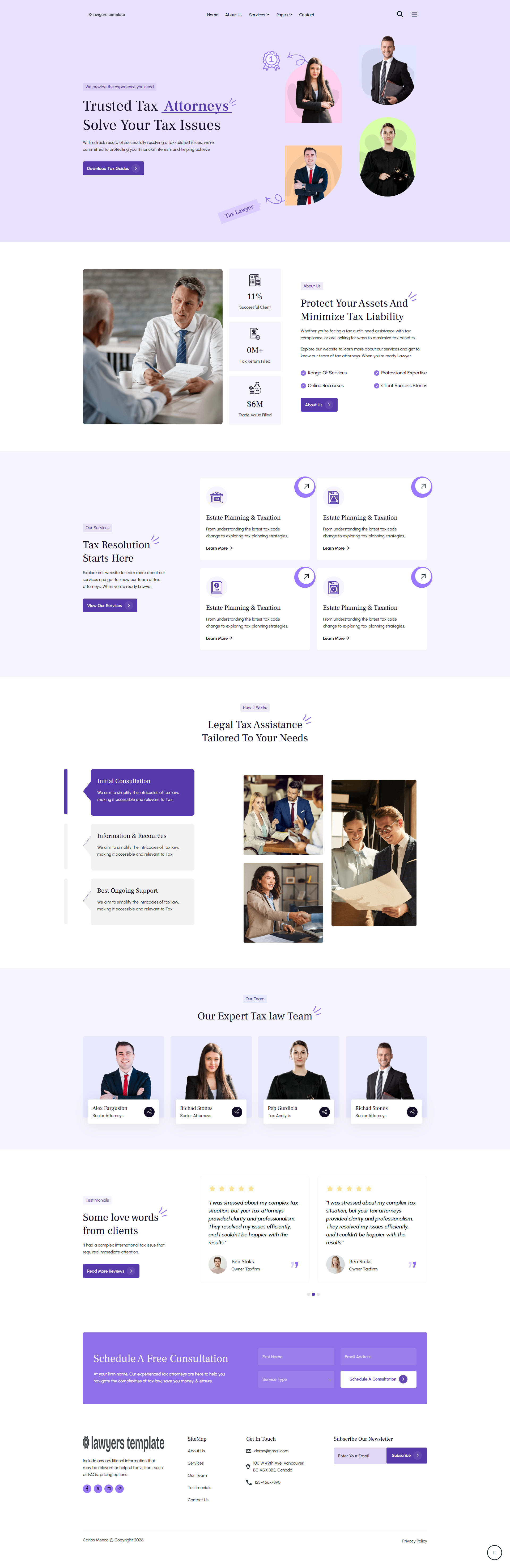 Lawyers template preview